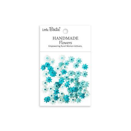 Fleurs faites à la main Micro Jewlled Florettes - Ciel brumeux 60pc