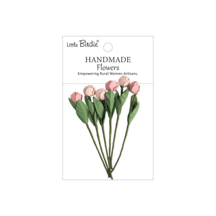Fleurs faites à la main - Freda, Passion rose 6pc