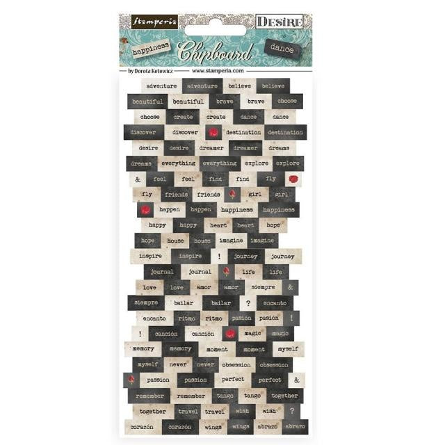 Chipboard cm 15x30 - Desire