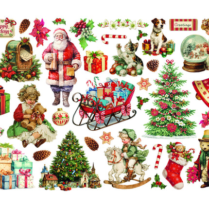 Éphémères décoratifs imprimés pour les loisirs créatifs - Noël classique