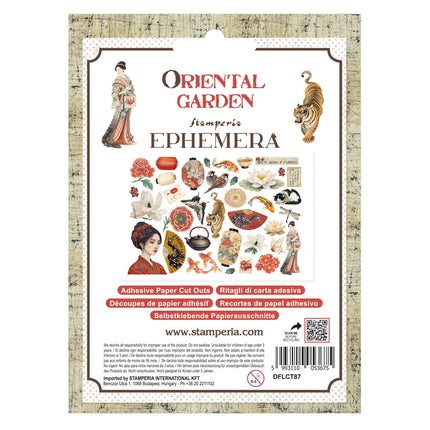 Printed Decorative Ephemera for Art and Craft - Oriental Garden