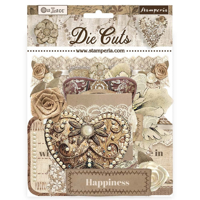 Die cuts assortis - Old Lace