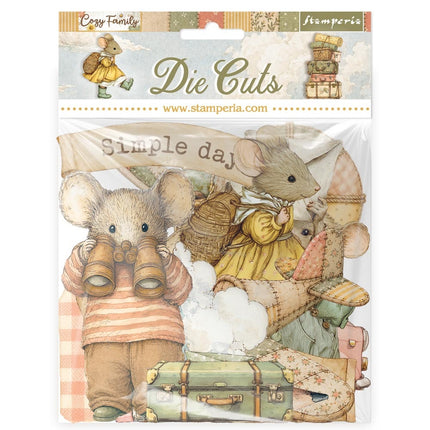 Die cuts décoratifs imprimés pour les loisirs créatifs - Cozy Family