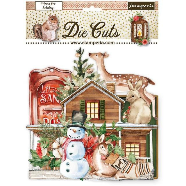 Die cuts assortis - Maison romantique pour les fêtes