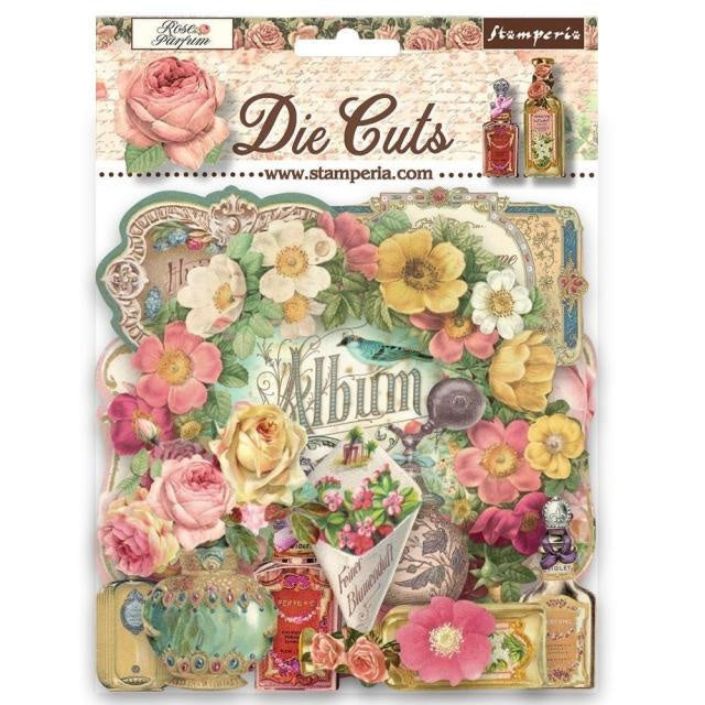 die cuts assortis - Rose parfum