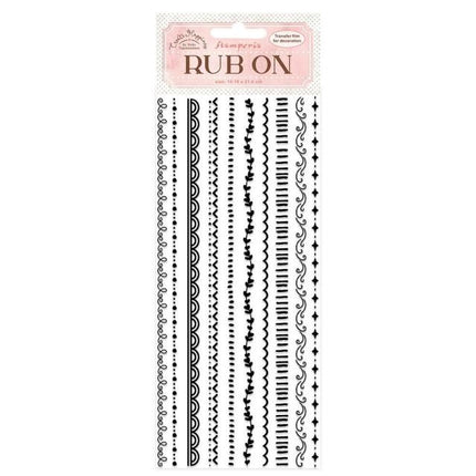 Transfert décoratif cm 10,16x21,6 - Bordure noire Create Happiness