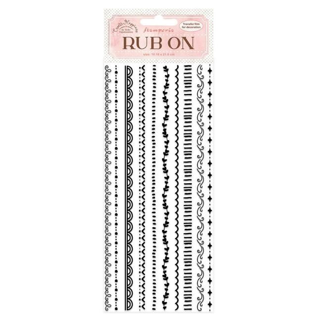 Transfert décoratif cm 10,16x21,6 - Bordure noire Create Happiness