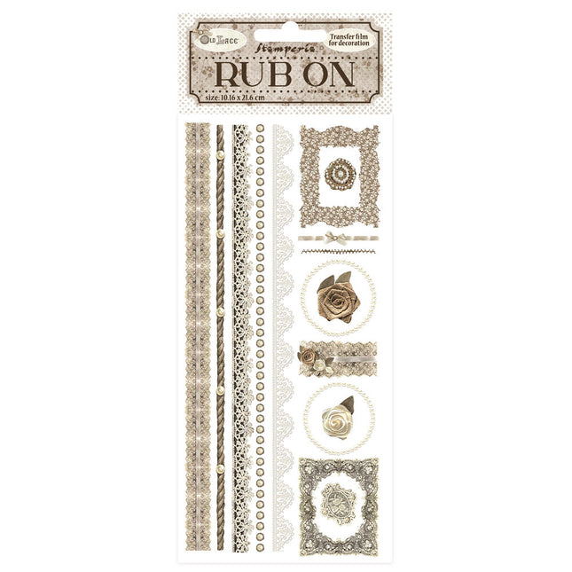 Rub-ons cm 10,16x21,6 - rayures Old Lace