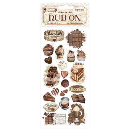 Transferts 10,16x21,6 cm - Coffee and Chocolate doux instants vintage