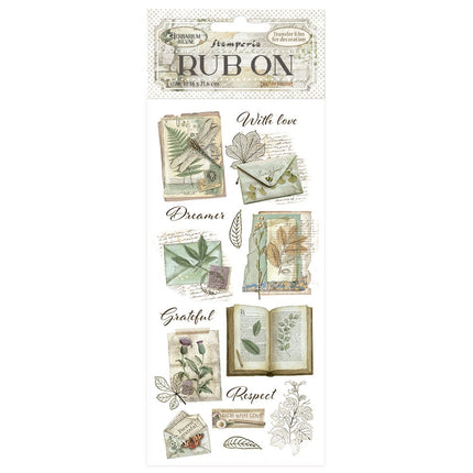 Transfert à frotter cm 10,16x21,6 - Herbarium Silvae livres botaniques