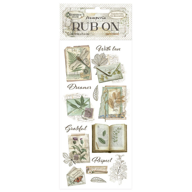 Transfert à frotter cm 10,16x21,6 - Herbarium Silvae livres botaniques