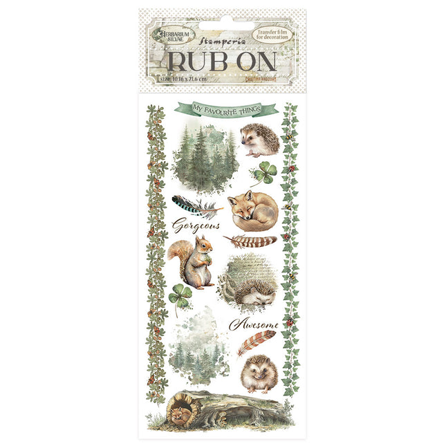 Transfert à frotter cm 10,16x21,6 - Herbarium Silvae forêt