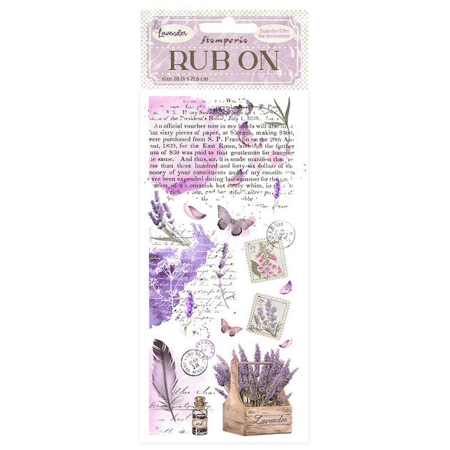 Transfert à frotter cm 10,16x21,6 - Tampons lavande