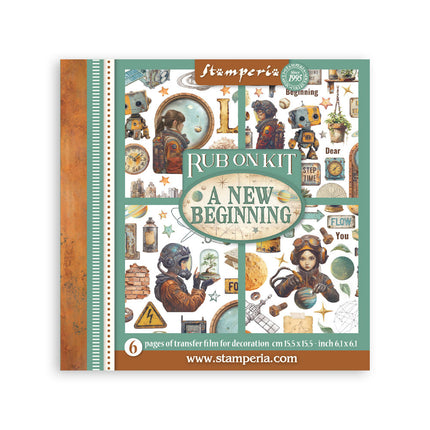 Kit de décalcomanies cm 15,5x15,5 - 6 pages  A new Beginning
