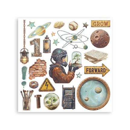 Kit de décalcomanies cm 15,5x15,5 - 6 pages  A new Beginning