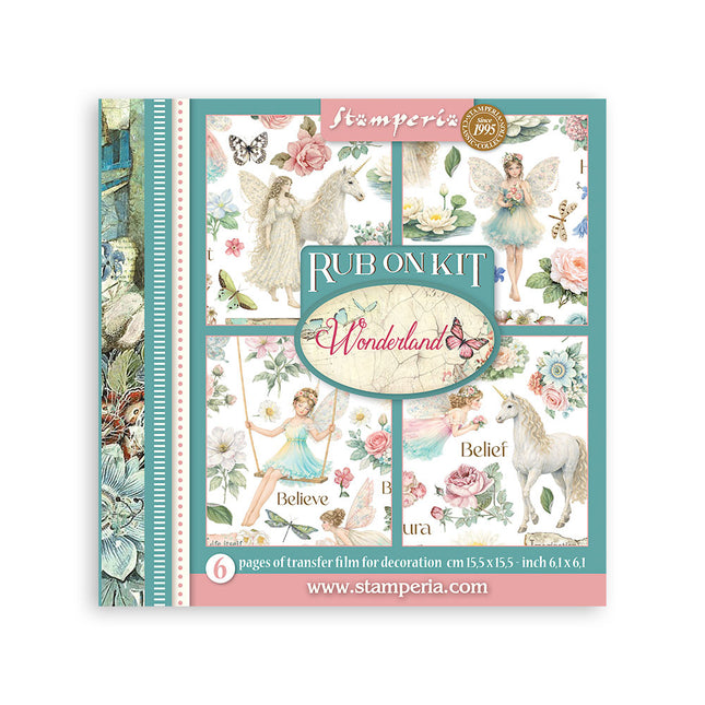 Kit de décalcomanies décoratives pour loisirs créatifs cm 15,5x15,5 - Wonderland