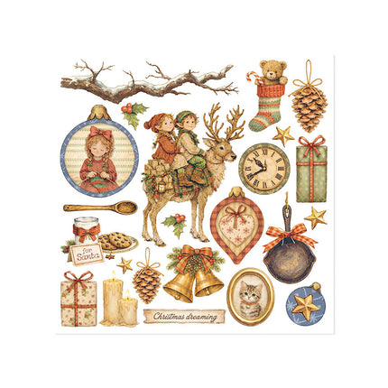 Kit de motifs décoratifs à transfert imprimés pour loisirs créatifs, cm 15,5x15,5 - Silent Night