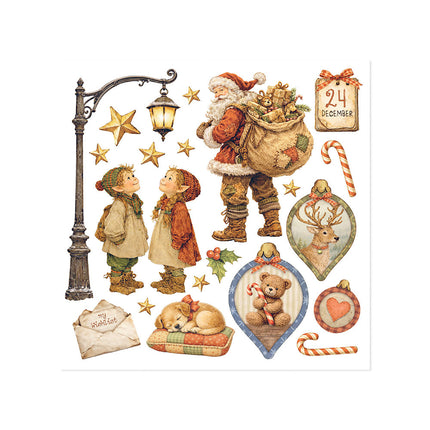 Kit de motifs décoratifs à transfert imprimés pour loisirs créatifs, cm 15,5x15,5 - Silent Night