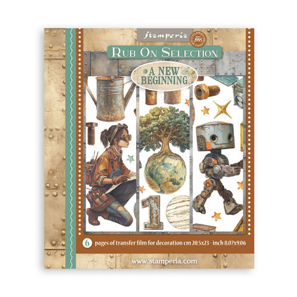 Sélection de transferts à frotter cm 20,5x23 6 pages - A new Beginning