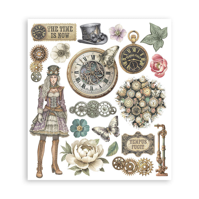 Sélection de transferts décoratifs imprimés pour les loisirs créatifs, 20,5x23 cm - Jardins du Temps