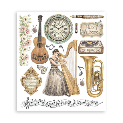 Sélection de transferts décoratifs pour loisirs créatifs, 20,5x23 cm - Symphony