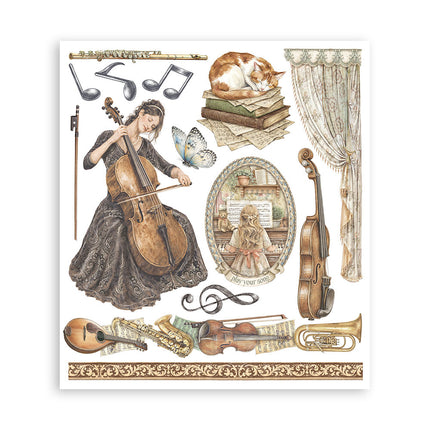 Sélection de transferts décoratifs pour loisirs créatifs, 20,5x23 cm - Symphony