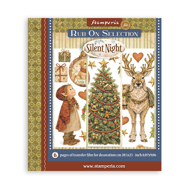 Sélection de motifs décoratifs à transfert imprimés pour loisirs créatifs, cm 20,5x23 - Silent Night