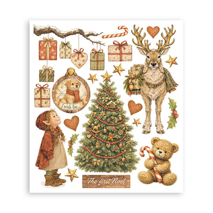 Sélection de motifs décoratifs à transfert imprimés pour loisirs créatifs, cm 20,5x23 - Silent Night