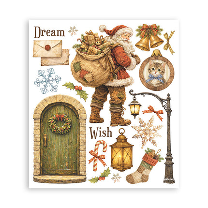 Sélection de motifs décoratifs à transfert imprimés pour loisirs créatifs, cm 20,5x23 - Silent Night