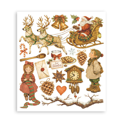Sélection de motifs décoratifs à transfert imprimés pour loisirs créatifs, cm 20,5x23 - Silent Night