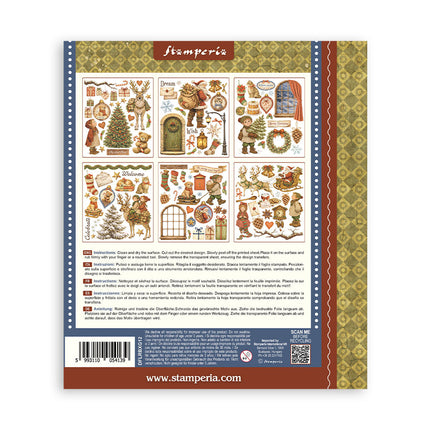 Sélection de motifs décoratifs à transfert imprimés pour loisirs créatifs, cm 20,5x23 - Silent Night