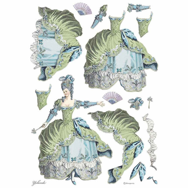 Papier de riz A3 emballé Lady Green