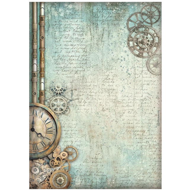 Papier de riz A4 imprimé - horloge Master of Magic
