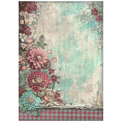Papier de riz A4 imprimé - pivoine Master of Magic
