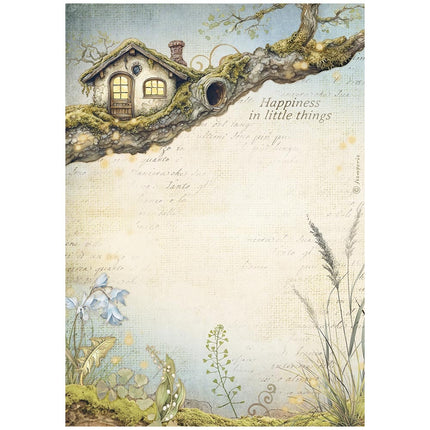 Papier de riz A4 en paquet - Hidden Grove cabane dans les arbres