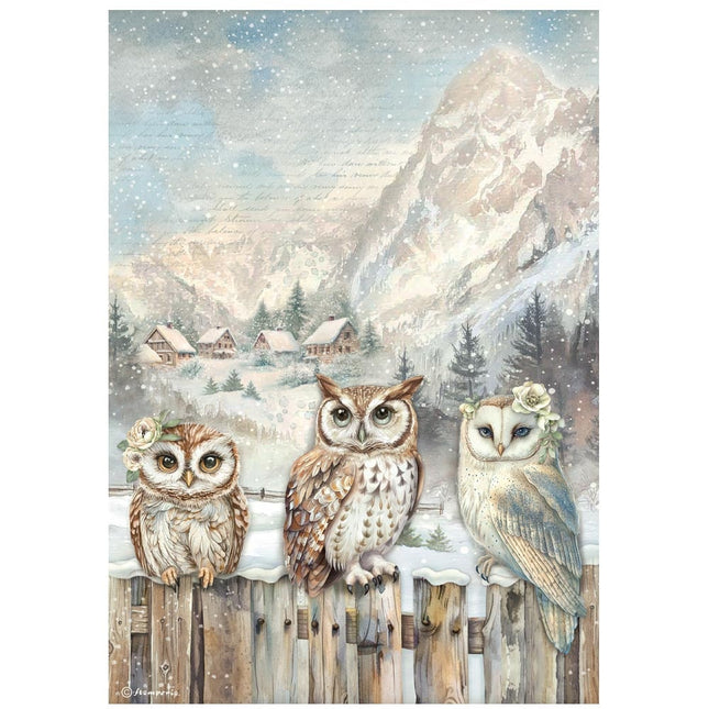 A4 Rice paper packed - The Owl's House 3 owls