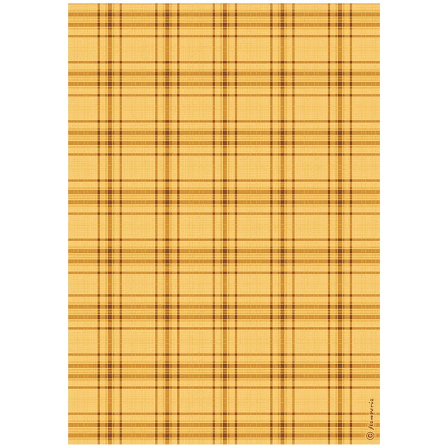 A4 Rice paper packed - Whispering woods tartan pattern