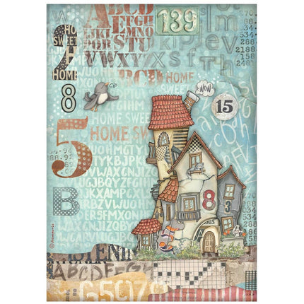 Papier de riz A4 préemballé - Furry Friends maison