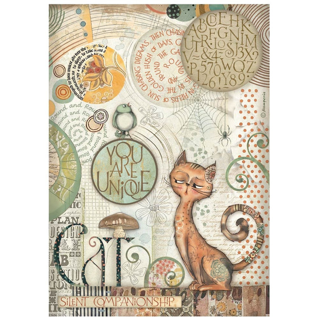 A4 Rice paper packed - Furry Friends you are unique cat