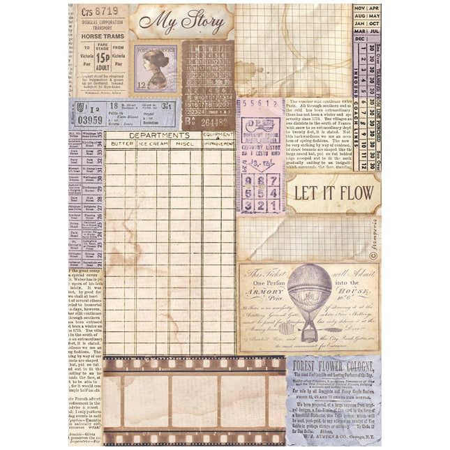 Papier de riz imprimé A4 - Quiet Days photographies vintage