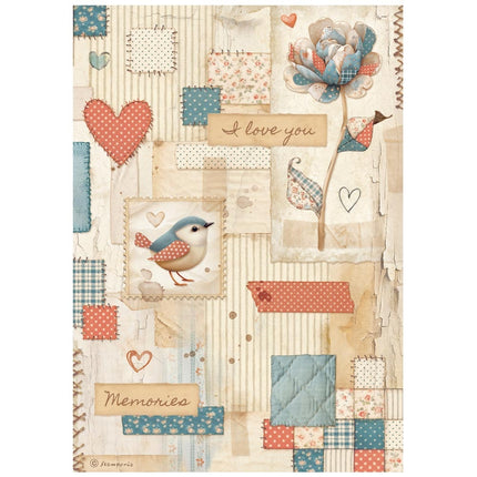 Papier de riz A4 en lot - Family, patchwork