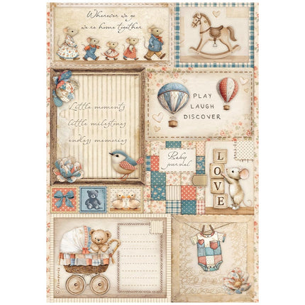 Papier de riz A4 imprimé - Cartes de naissance
