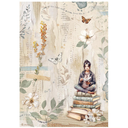 Papier de riz A4 avec illustrations - livres Secret Diary