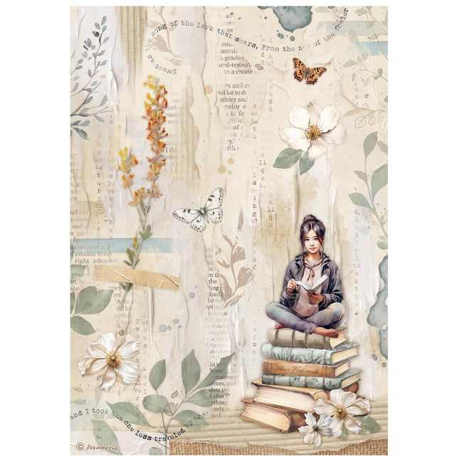 Papier de riz A4 avec illustrations - livres Secret Diary