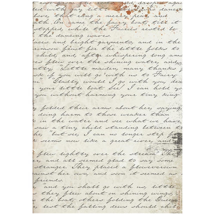Papier de riz imprimé A4 pour loisirs créatifs - Our Way lettre manuscrite