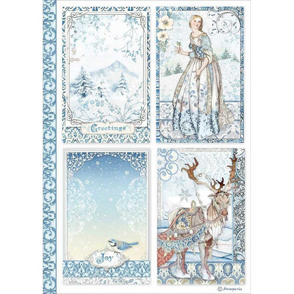 Papier de riz format A4 - cartes