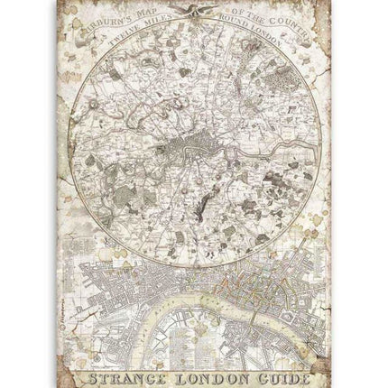 Papier de riz A4 imprimé guide insolite de Londres Lady Vagabond