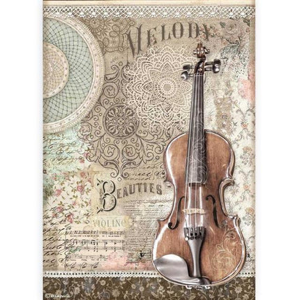 Papier de riz A4 en paquet - Violon Passion