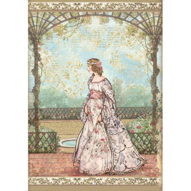 Lot de papier de riz A4 - Princesse de La Belle au bois dormant