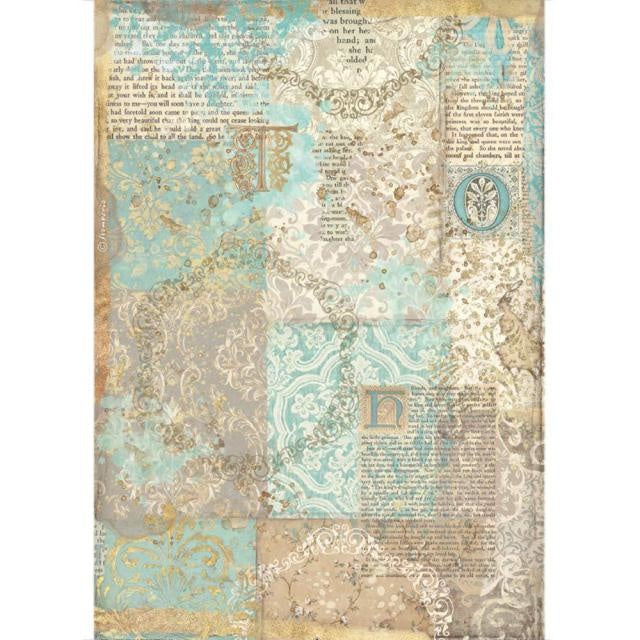 Papier de riz A4 en paquet - texture dorée de La Belle au bois dormant